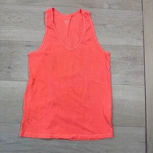 J. Crew Bright Coral Cotton Top